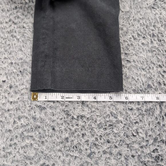 Theory Pants Womens 2 Black Linen Blend Classiccore Straight Leg Career Casual - Picture 8 of 9